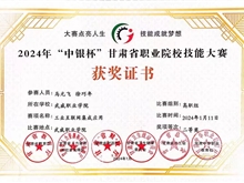 獲2024年“中銀杯”甘肅省職業(yè)院校技能大賽“二等獎”
