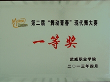 ”舞動青春“現代舞大賽一等獎